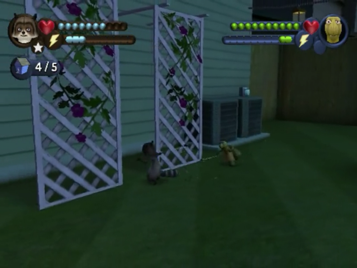 Over the Hedge for GameCube featuring family friendly action adventure gameplay based on the animated movie gameplay screenshot