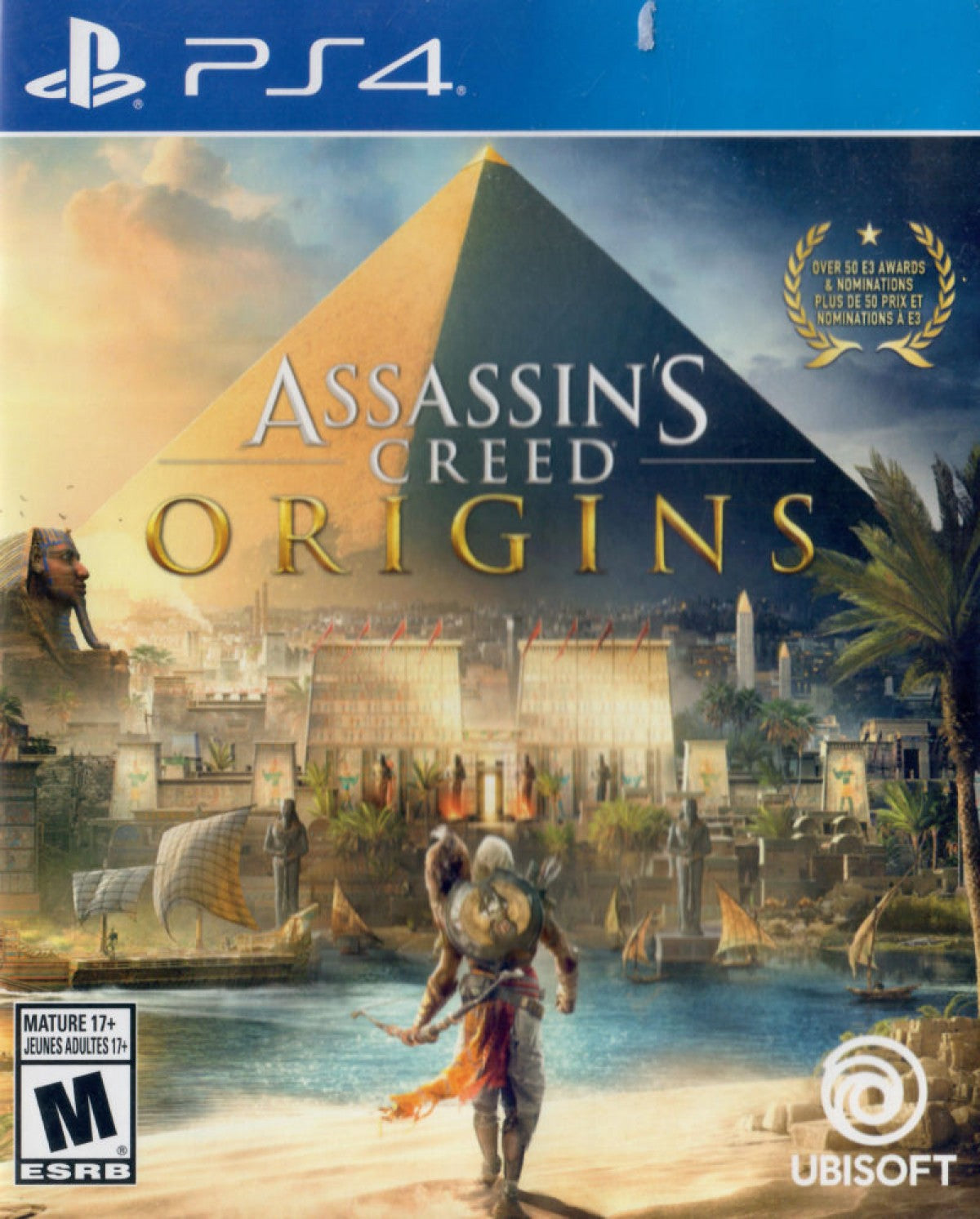 Assassin's Creed Origins cover art for Playstation 4 (PS4) video game 