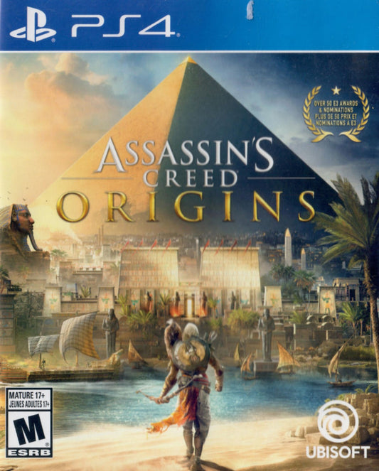 Assassin's Creed Origins cover art for Playstation 4 (PS4) video game 