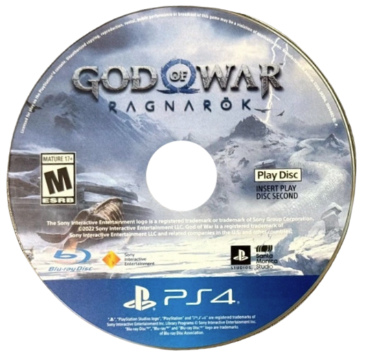 God of War: Ragnarok [Launch Edition] – PlayStation 4 (PS4) video game play disc, mythic Norse action-adventure by Santa Monica Studio and Sony Interactive Entertainment