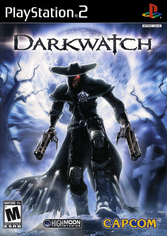 Darkwatch PlayStation 2 PS2 video game, first-person shooter, supernatural western action, story-driven gameplay, classic console title cover