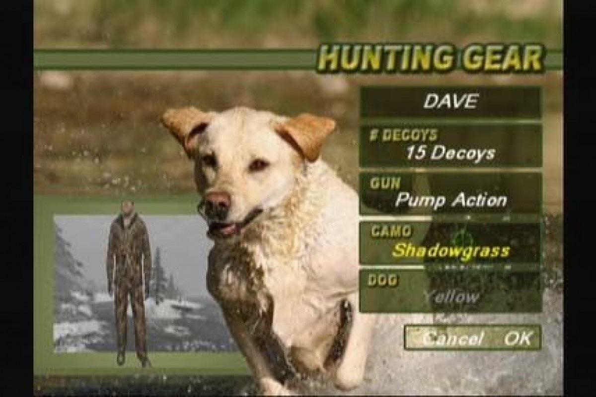 Ultimate Duck Hunting retro Nintendo Wii video game featuring hunting simulation gameplay, shooting challenges, outdoor sports action and classic Wii entertainment - gameplay