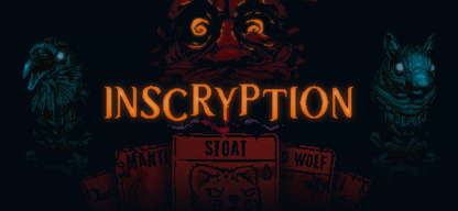 Inscryption for PlayStation 5 roguelike deck building horror game featuring card battles escape room puzzles dark narrative and atmospheric gameplay