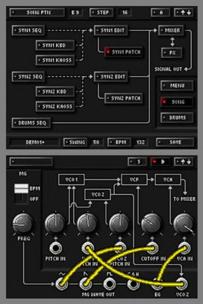 KORG DS-10 Synthesizer Plus music creation game for Nintendo DS featuring dual analog style synthesizers drum machines touch screen controls live performance mode and authentic Korg electronic music production experience gameplay