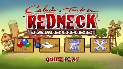 Calvin Tucker's Redneck Jamboree title screen art for Nintendo Wii (Wii) video game