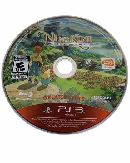Ni no Kuni Wrath of the White Witch Greatest Hits disc for PlayStation 3 PS3 video game