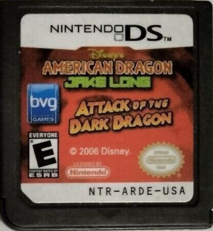 American Dragon Jake Long Attack of the Dark Dragon Nintendo DS action platformer with dragon transformations combat and levels based on the animated series cartridge