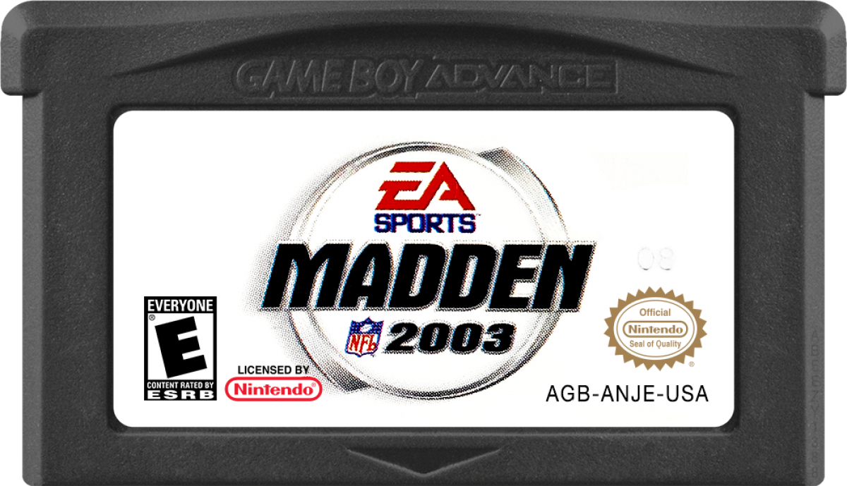 Madden NFL 2003 game cartridge for Game Boy Advance (GBA) video game