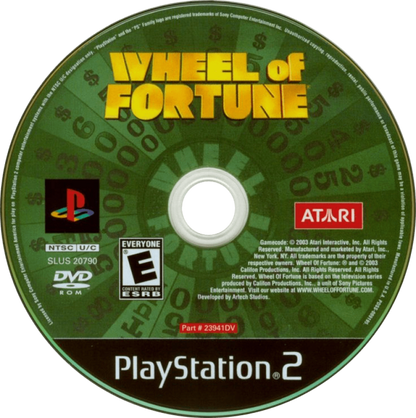 Wheel of Fortune disc art for Playstation 2 (PS2) video game