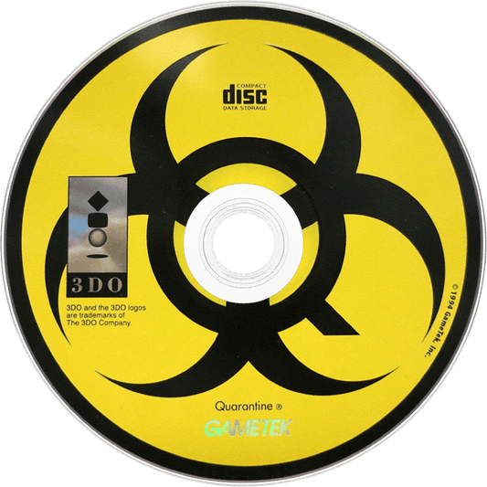 Quarantine disc for Panasonic 3DO (3DO) vehicular combat action video game