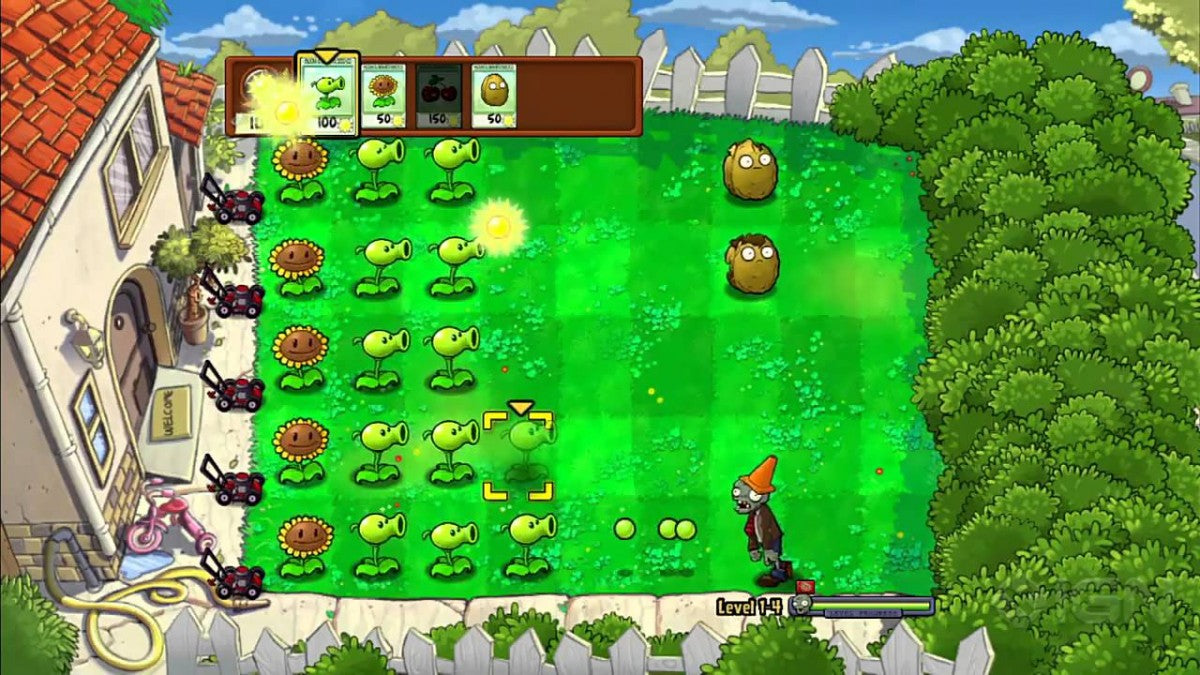 Plants vs Zombies gameplay for PlayStation 3 (PS3) video game