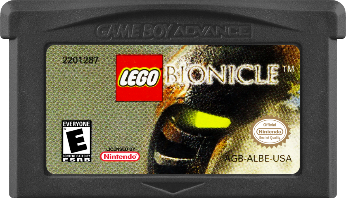 LEGO Bionicle game cartridge for Game Boy Advance (GBA) video game