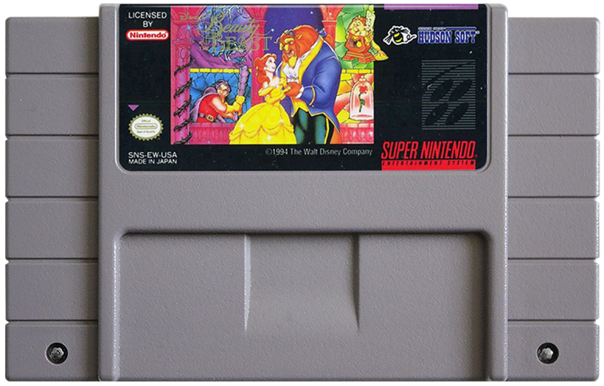 Beauty and the Beast cartridge for Super Nintendo Entertainment System (SNES) retro video game
