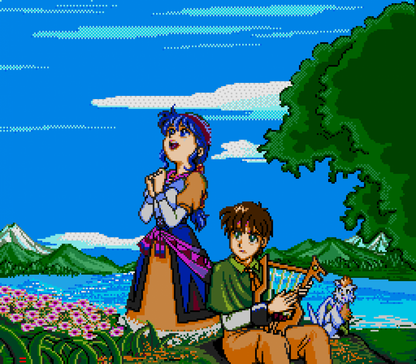 Lunar The Silver Star Sega CD JRPG role playing game anime style fantasy adventure Working Designs turn based combat story driven classic RPG cutscenes voice acting retro gaming Sega CD software video game title gameplay