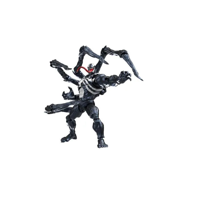 Blokees Marvel Rivals Champion Class 08 Venom collectible model kit inspired design featuring symbiote antihero aesthetic menacing black alien symbiote form detailed buildable armor components exaggerated muscular design Marvel gaming universe themed display figure collectible presentation
