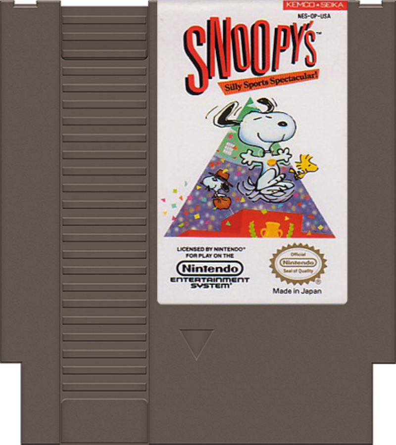 Snoopy's Silly Sports cartridge for Nintendo Entertainment System (NES) retro video game 