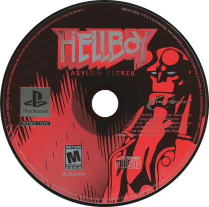 Hellboy: Asylum Seeker retro supernatural action adventure game for PlayStation 1 (PS1) disc