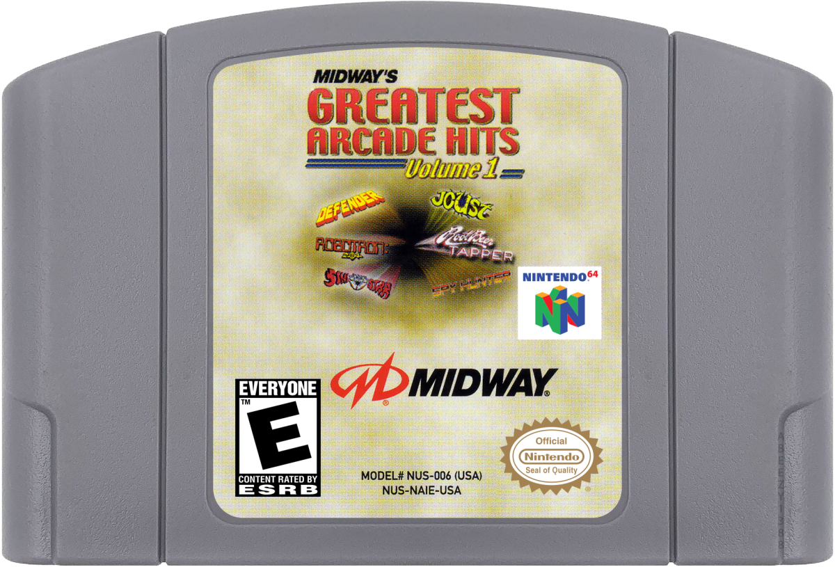 Midway's Greatest Arcade Hits Volume 1 64 cartridge for Nintendo 64 N64 video game