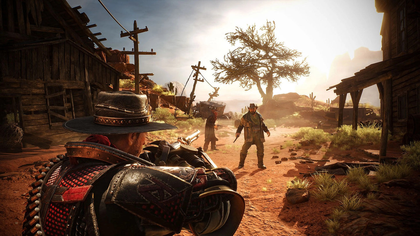 Evil West PlayStation 5 third-person action vampire hunting supernatural Wild West setting brutal combat gadgets co-op mode Focus Entertainment gameplay screenshot