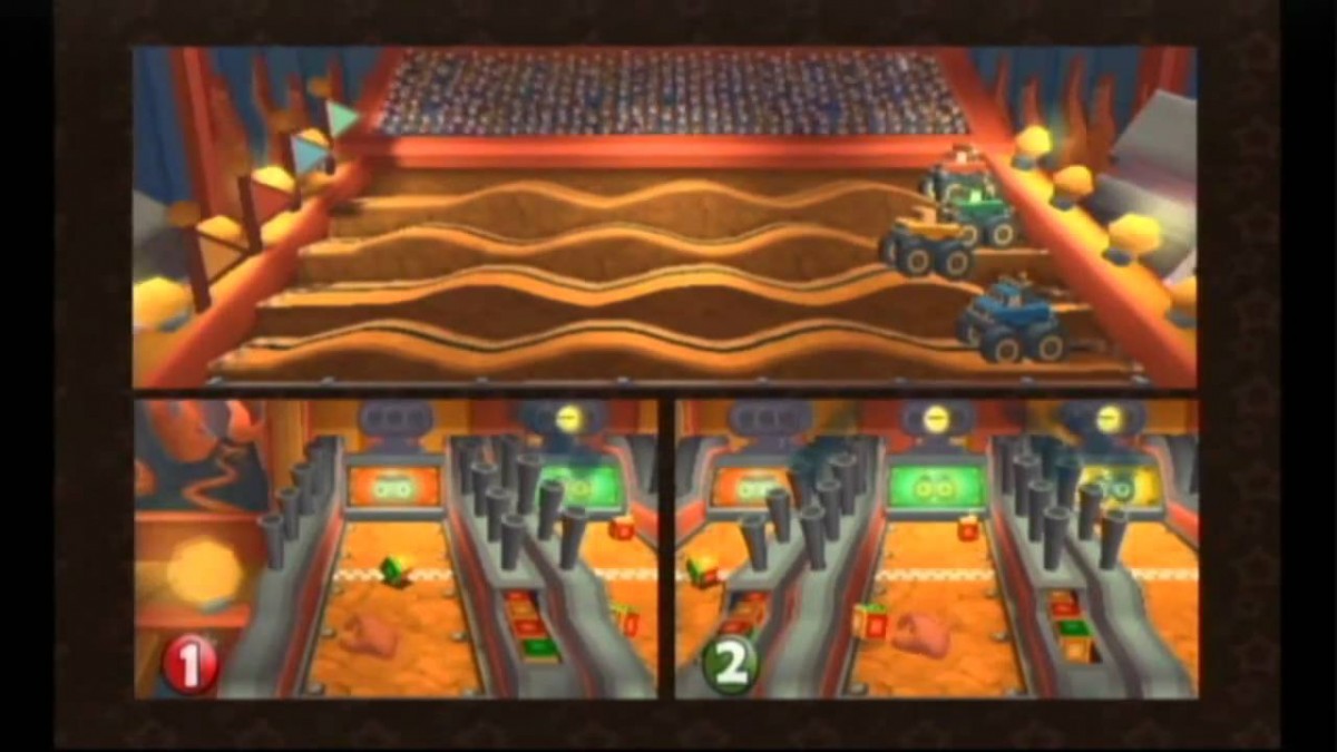 New Carnival Games Nintendo Wii video game, party mini-games, family-friendly gameplay, motion-controlled fun, Wii console title splitscreen gameplay screenshot