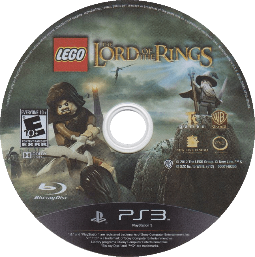 LEGO Lord of the Rings disc for PlayStation 3 (PS3) video game