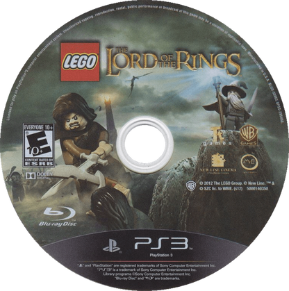 LEGO Lord of the Rings disc for PlayStation 3 (PS3) video game