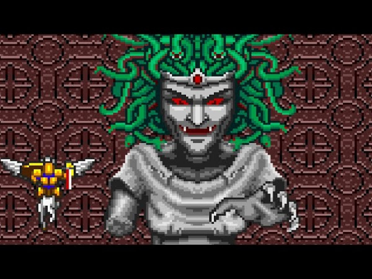 Phelios Sega Genesis vertical shoot-em-up Greek mythology theme Apollo arrows ascending temple stages mythological beasts and gods gameplay 