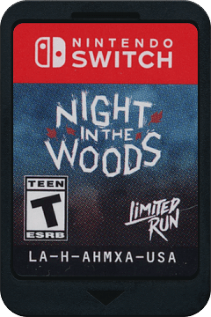 Night in the Woods cartridge for Nintendo Switch (NS) indie video game