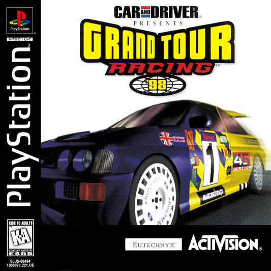 Car and Driver Presents: Grand Tour Racing '98 retro simulation racing game for PlayStation 1 (PS1) cover art