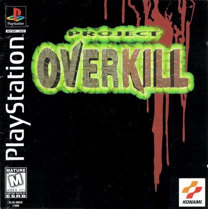 Project Overkill retro action run and gun shooter game for PlayStation 1 (PS1) cover art