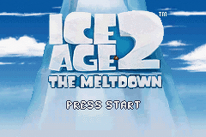 Ice Age 2: The Meltdown start menu for Game Boy Advance (GBA) video game