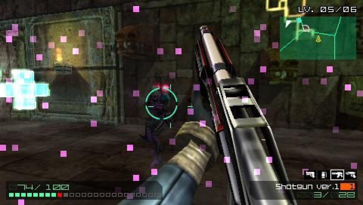 Coded Arms PlayStation Portable game featuring first-person shooter action and procedurally generated levels on PSP gameplay