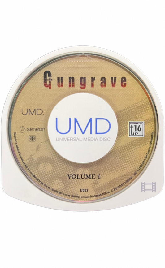 Gungrave Volume 1 UMD Movie PlayStation Portable PSP for anime and retro video game enthusiasts featuring action packed crime drama storytelling intense gun battles futuristic sci fi themes iconic characters collectible UMD format entertainment and collectible gaming appeal disc