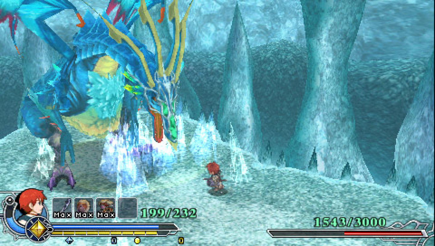 Ys: The Oath in Felghana gameplay for PlayStation Portable (PSP) action RPG game