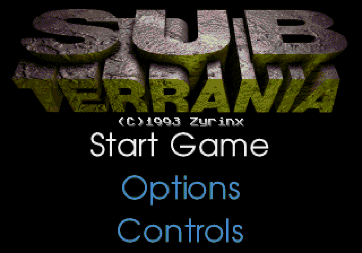 Sub-Terrania Sega Genesis retro video game shoot em up gameplay (1993)