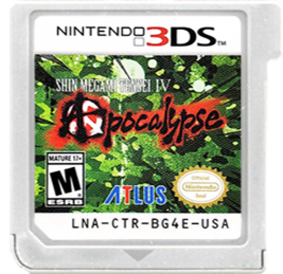 Shin Megami Tensei IV: Apocalypse cartridge for Nintendo 3DS (3DS) role-playing video game