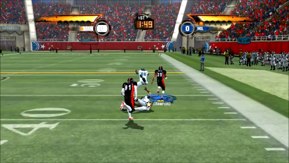Blitz: The League for PlayStation 2 with intense arcade-style football theme gameplay