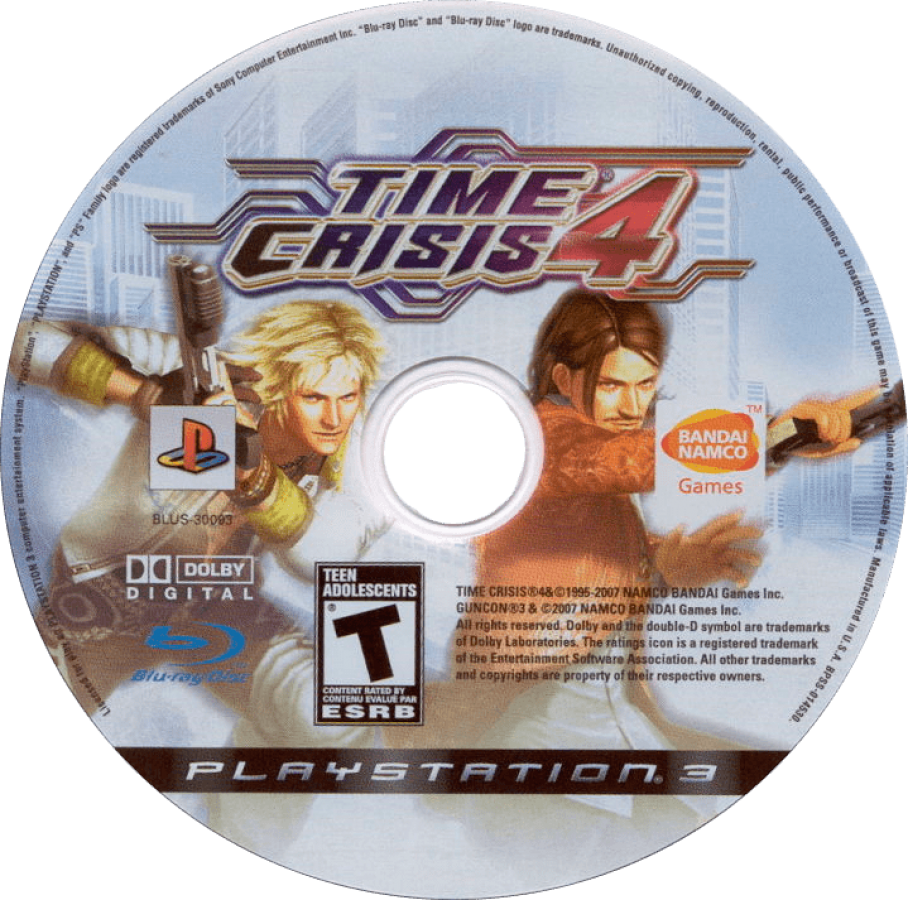 Time Crisis 4 disc for PlayStation 3 (PS3) video game