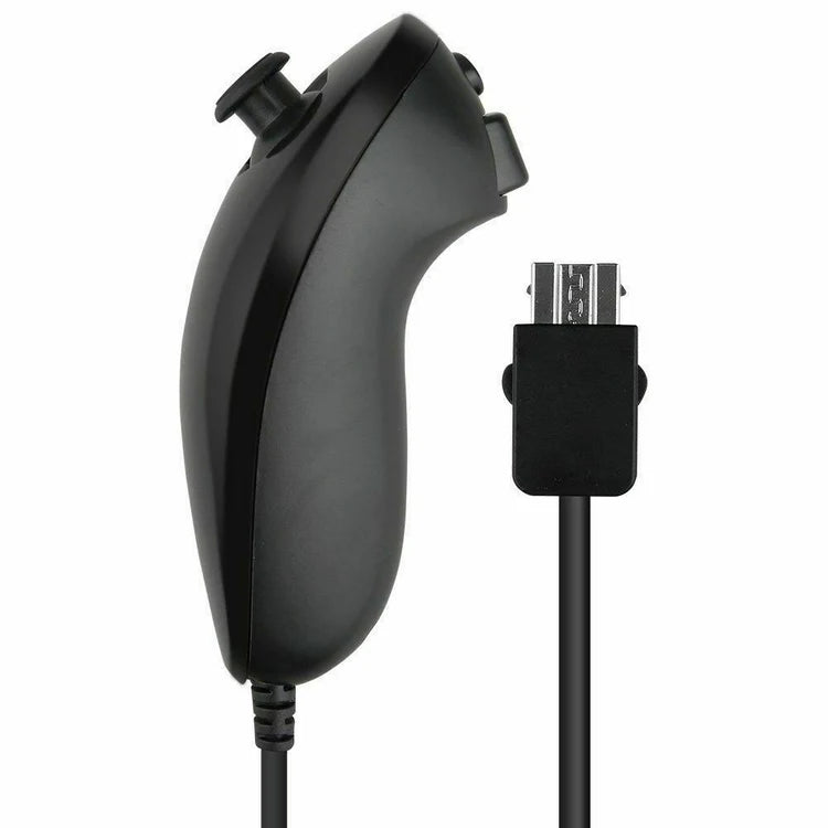 Wired Nunchuck Controller Black for Nintendo Wii Wii U accessory