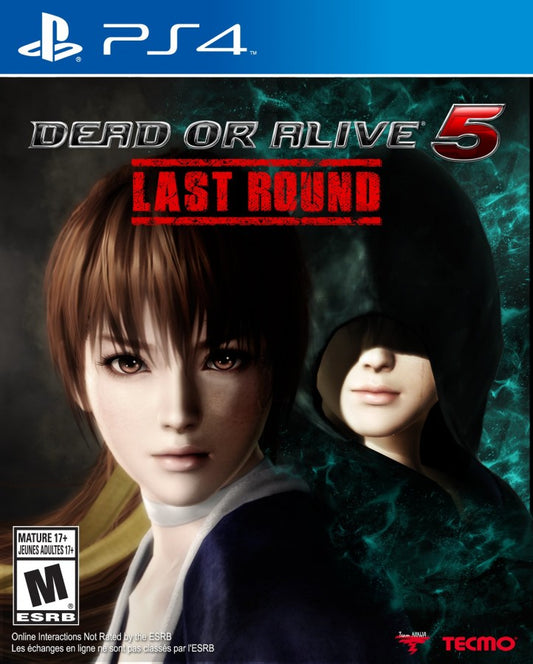 Dead or Alive 5 Last Round for PlayStation 4 3D fighting game featuring fast paced martial arts battles interactive stages character costumes and competitive versus gameplay cover