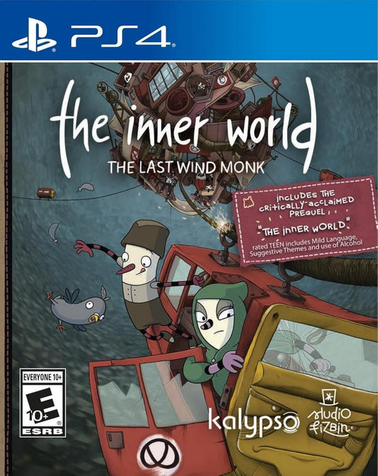 The Inner World the Last Wind Monk cover art for PlayStation 4 (PS4) video game. 