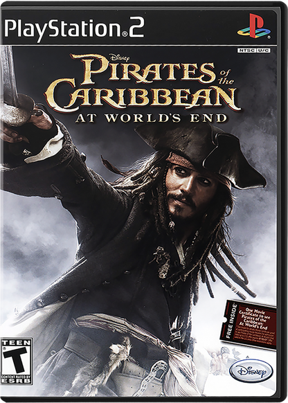 Pirates of the Caribbean: At World's End – PlayStation 2 (PS2) video game cover image, action-adventure game.