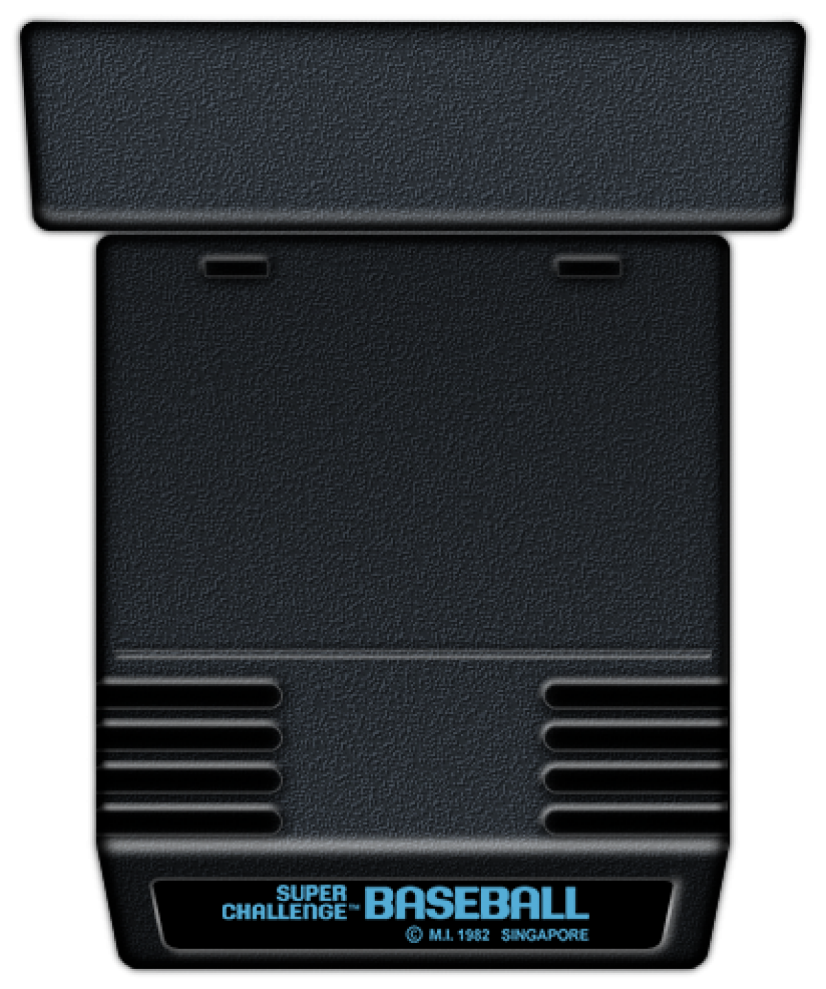 Super Challenge Baseball for Atari 2600, cartridge for a baseball sports video game with arcade-style gameplay, retro team competition, bat-and-ball action, and classic home console sports fun