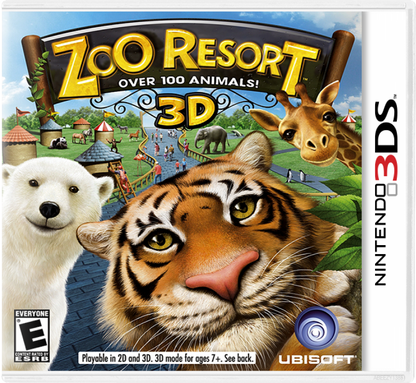 Zoo Resort 3D cover art for Nintendo 3DS (3DS) simulation video game