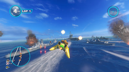 Sonic All Stars Racing Transformed PS3 Bonus Edition game featuring fast-paced arcade racing, transforming vehicles, and bonus content with iconic Sega characters gameplay