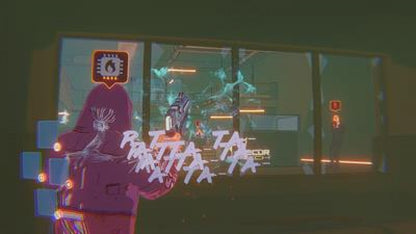 Foreclosed Nintendo Switch NS for action adventure video game fans featuring cyberpunk storytelling comic book inspired visuals twin stick shooting futuristic environments weapon upgrades hacking abilities stealth gameplay and immersive sci fi action collectible gaming appeal gameplay