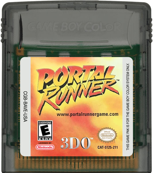 Portal Runner cartridge for Game Boy Color GBC video game