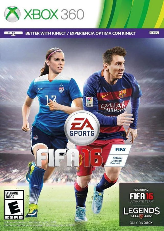 FIFA 16 cover art for Xbox 360 (X360) video game