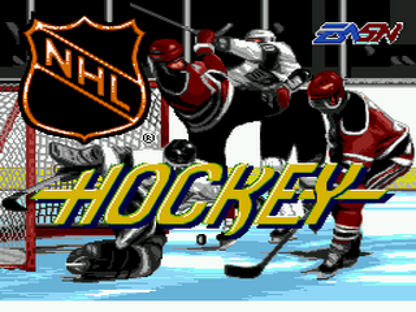 NHL Hockey title screen for Sega Genesis (GEN) video game