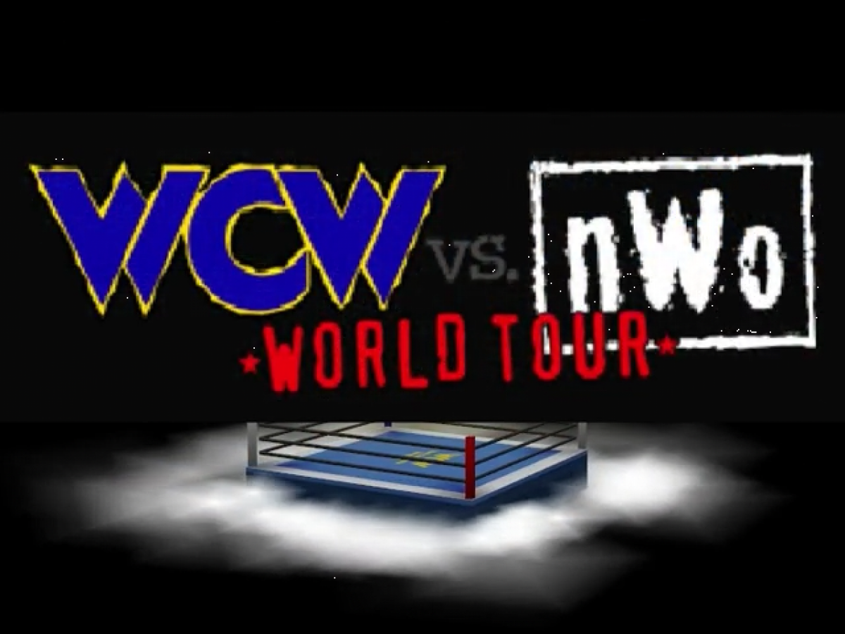 WCW vs nWo: World Tour title card for Nintendo 64 (N64) video game